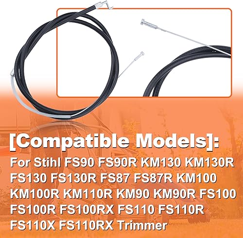 Miniatura 5 de Kit de cable de control del acelerador de recortadora para Stihl FS90 FS90R KM130 KM130R FS130 FS130R FS87 FS87R KM100 KM100R KM110R KM90 KM90R