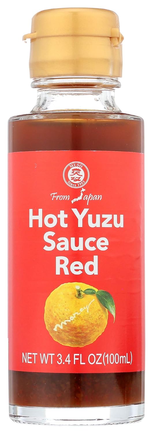Muso From Japan Hot Yuzu Sauce Red, 3.4 Fluid Ounce