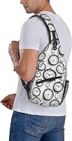 Vista 6 de Small Crossbody Bags for Women Men - Vintage Clock Face Print Adjustable Shoulder Bag Fanny Packs Belt Sling Bag Crossbody Purses Backpack for