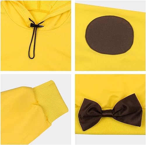 Vista 6 de Wonder Egg Priority Ohto Ai - Sudadera con capucha para cosplay, diseño de girasoles amarillos