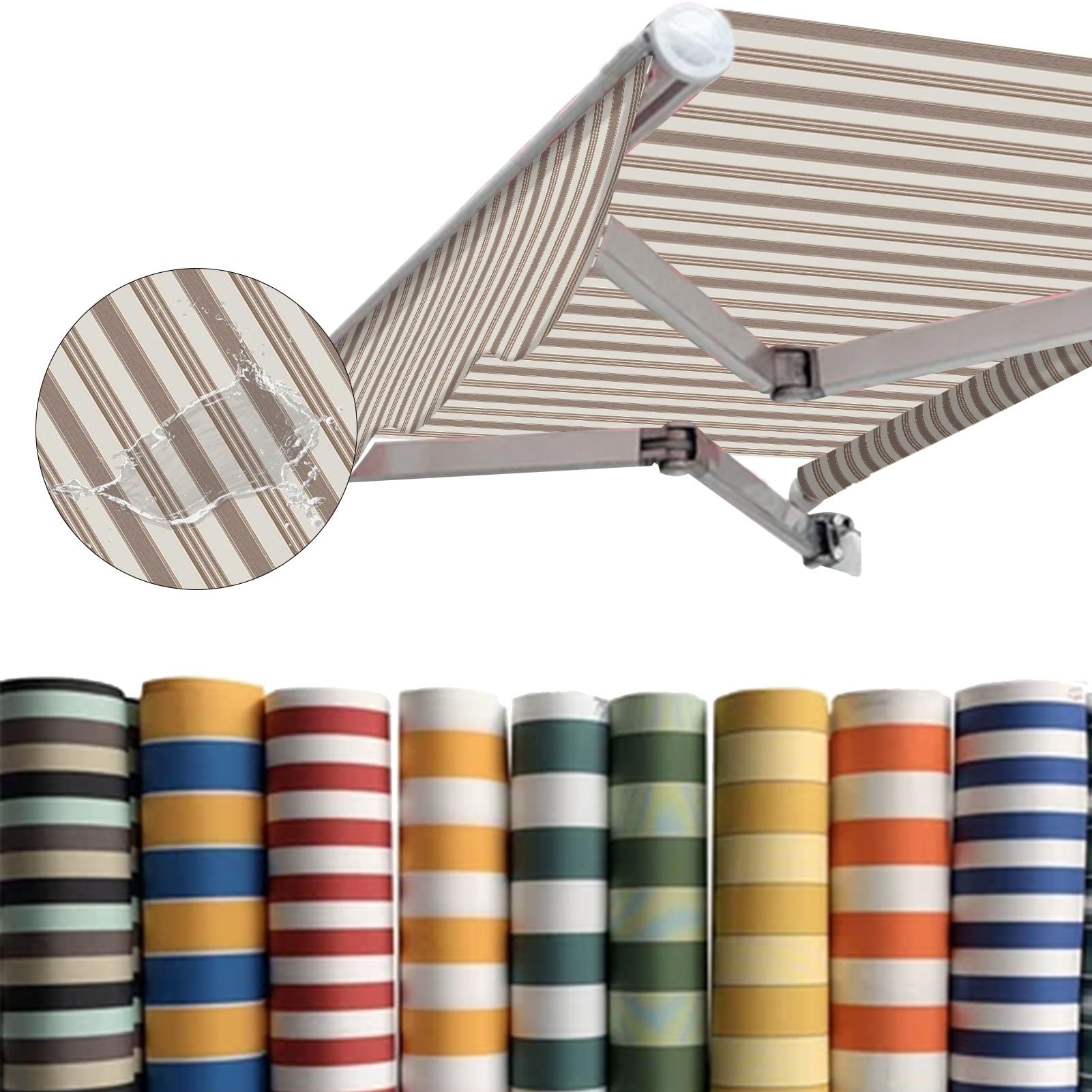 Toldo de repuesto 100% poliester premium de 280 g para ventanas y puertas
