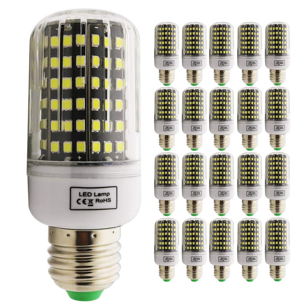 Xindaxin - Bombilla led (casquillo E27, 12 W equivalentes a 120 W, 6000 K, luz blanca fría, 20 unidades)