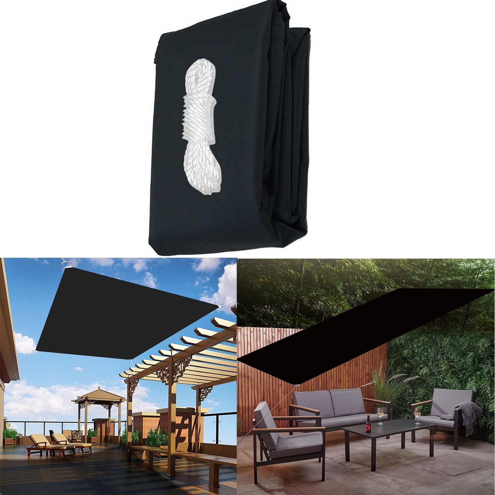 Filet protection uv 6x7m haute densité pour ombrage extérieur
