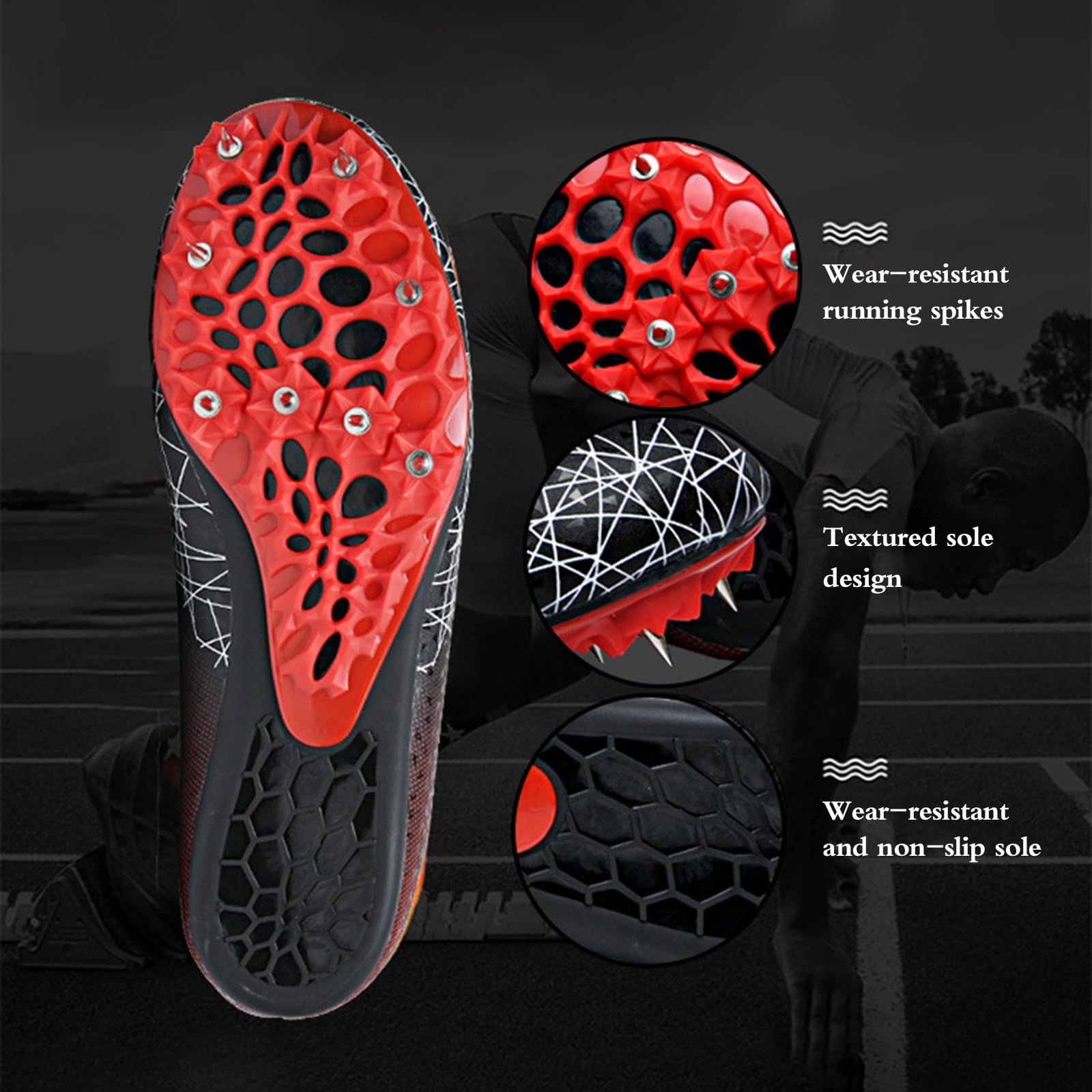 Spikes Leichtathletik Herren,Spikes Leichtathletik Damen,Jugend Spike Schuhe Leichtathletik,Feuchtigkeitsableitendes Futter,Geeignet FüR Springen,HüRdenlauf,Schultraining Usw