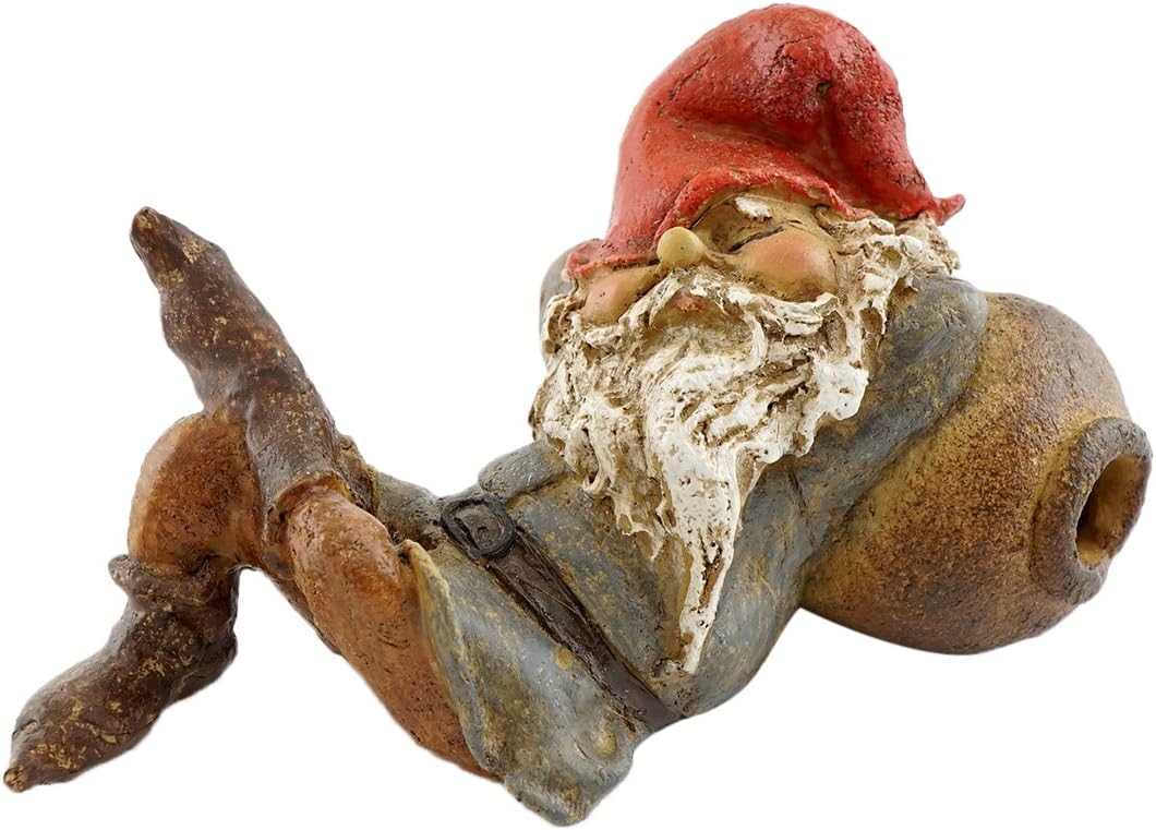 Top Collection Miniature Fairy Garden and Terrarium Garden Gnome Napping Statue, Multicolor, 2 x 4