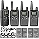 トランシーバー 無線機 免許不要 特定小電力 充電式 簡単操作 災害·地震 緊急対応 1200mAH 充電式バッテリー・USB充電ケーブル・ベルトクリップ付属 4台セット