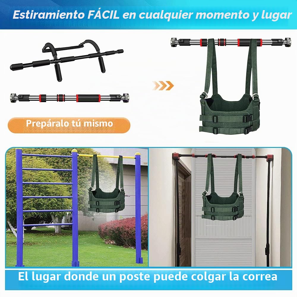 Estirador de espalda, cinturón de descompresión lumbar, hernia de disco, alivio del dolor de espalda, ciática, escoliosis, arnés de máquina de descompresión espinal (grande)