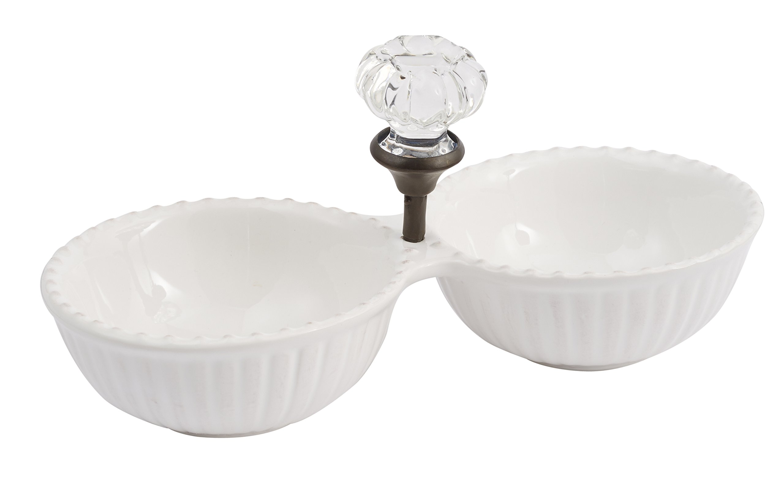 Mud Pie Door Knob Double Dip Dish White Desertcart Seychelles