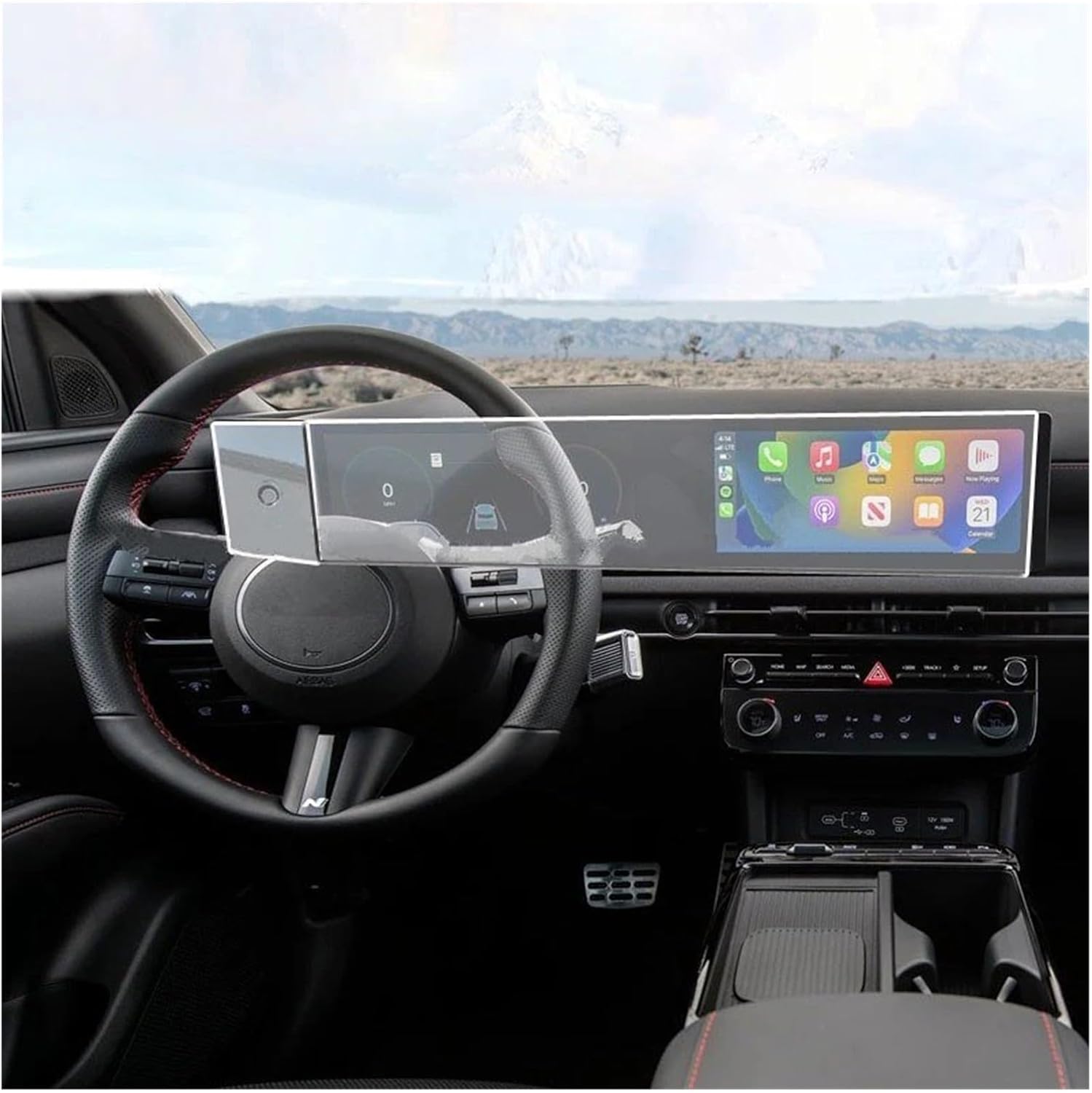 カーナビ 保護フィルム ヒュンダイ用 ツーソン用 2024用 保護フィルム 12.3 インチ車のインフォテイメントラジオ GPS ナ