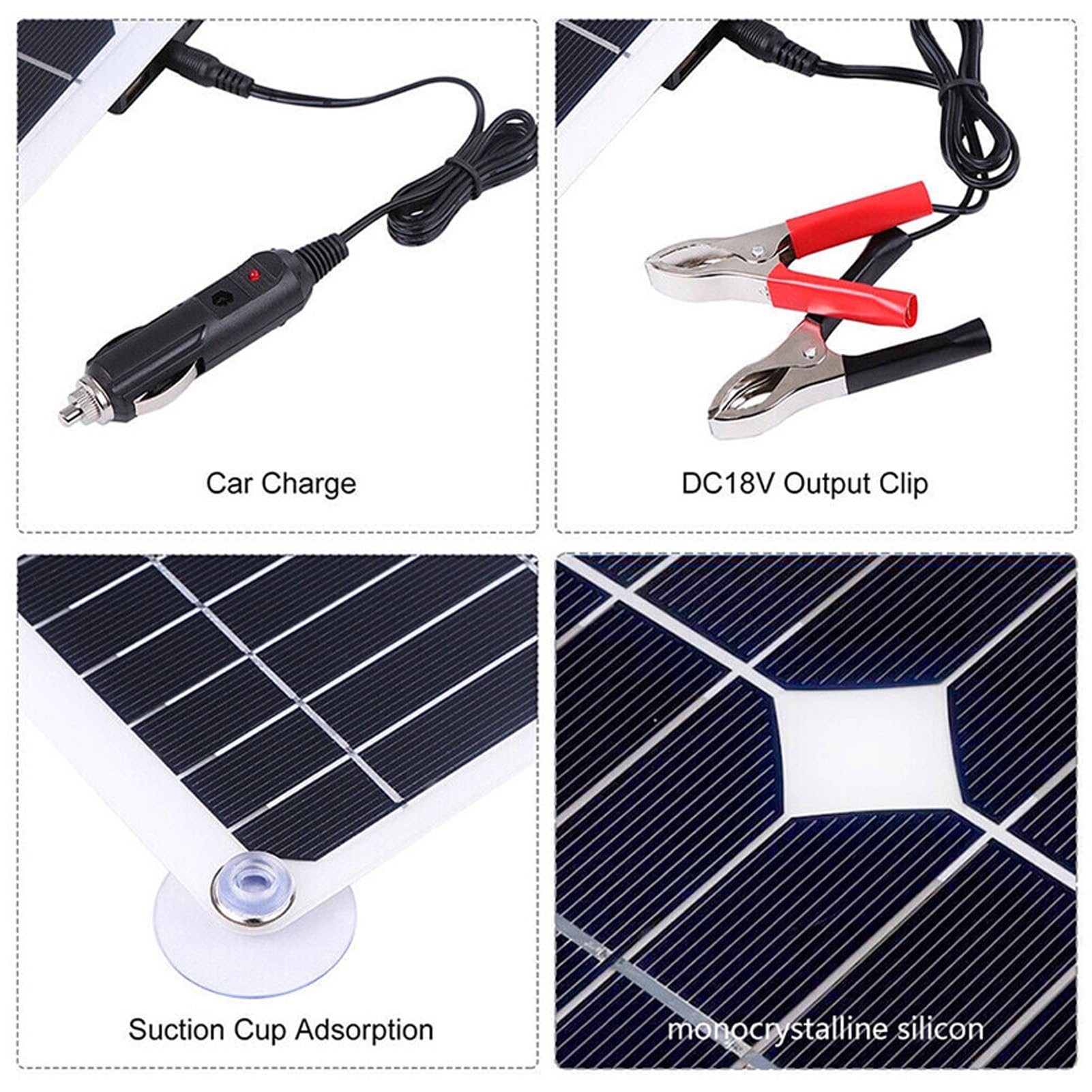 Panneau solaire portable monocristallin à haute efficacité 40W Chargeur solaire pliable avec ports USB pour la randonnée en camping Activités extérieures légères résistantes à