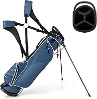 Tangkula Lightweight Golf Stand Bag 3.5 lbs with 4-Way Dividers & 4 Pockets - Durable Portable Carry Bag for Golfers