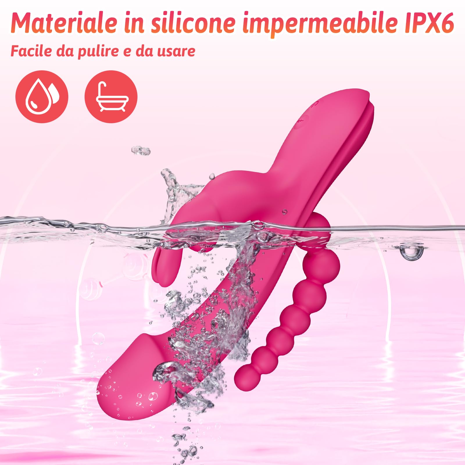 Vibratoreper donna del punto G Sex Toy - Dildo Stimolatore clitorideo, Giocattolo per adulti per il piacere femminile, doppio 10 modalità vibratore rosa anale Giocattolo del sesso di coppia