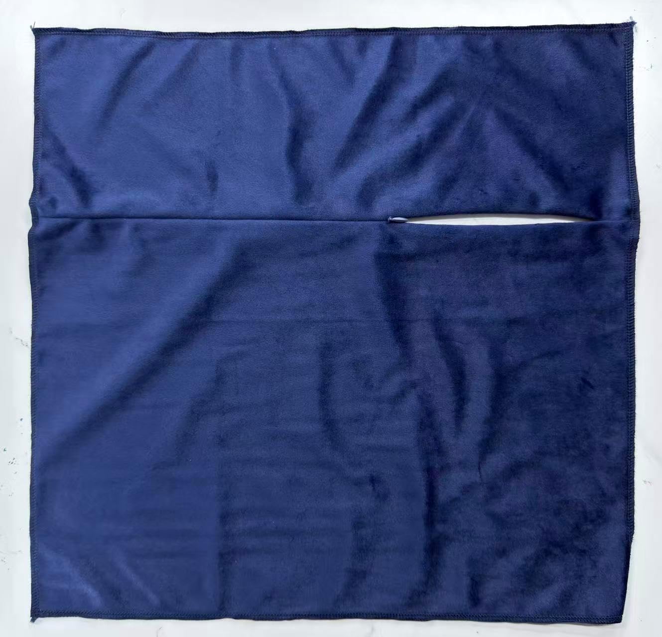 Howie's Needlepoint, Velvet Dark Blue Cushion Back with Zipper for Any 16x16 Inch Cushion(Dark Blue)