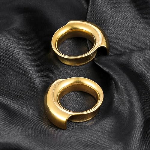 Miniatura 3 de LADEMAYH 2Pcs Cool Ears Gauges Body Jewelry Ear Plugs Gauges for Ears, Size 0g - 1 inch Ear Tunnels Gauge Earrings, Hypoallergenic Stainless Steel