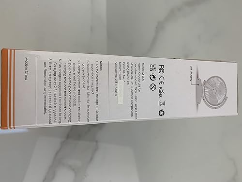 Miniatura 12 de mafiti Ventilador de escritorio pequeño de 6.6 pulgadas para dormitorio, potente ventilador de mesa USB de 3000 mAh, ventilador eléctrico recargable