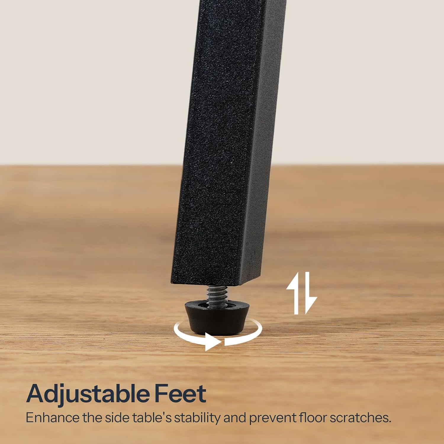 HOOBRO Round Side Table, 2-Tier Sofa End Table, Small Storage Nightstand, for Small Spaces, Living Room Bedroom Accent Table, Black BB180BZ01