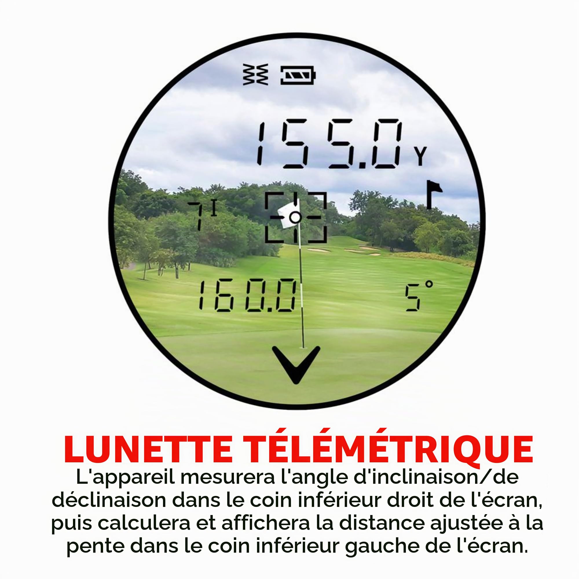 Callaway 350 Pro Slope Laser Télémètre de golf Gris/rouge