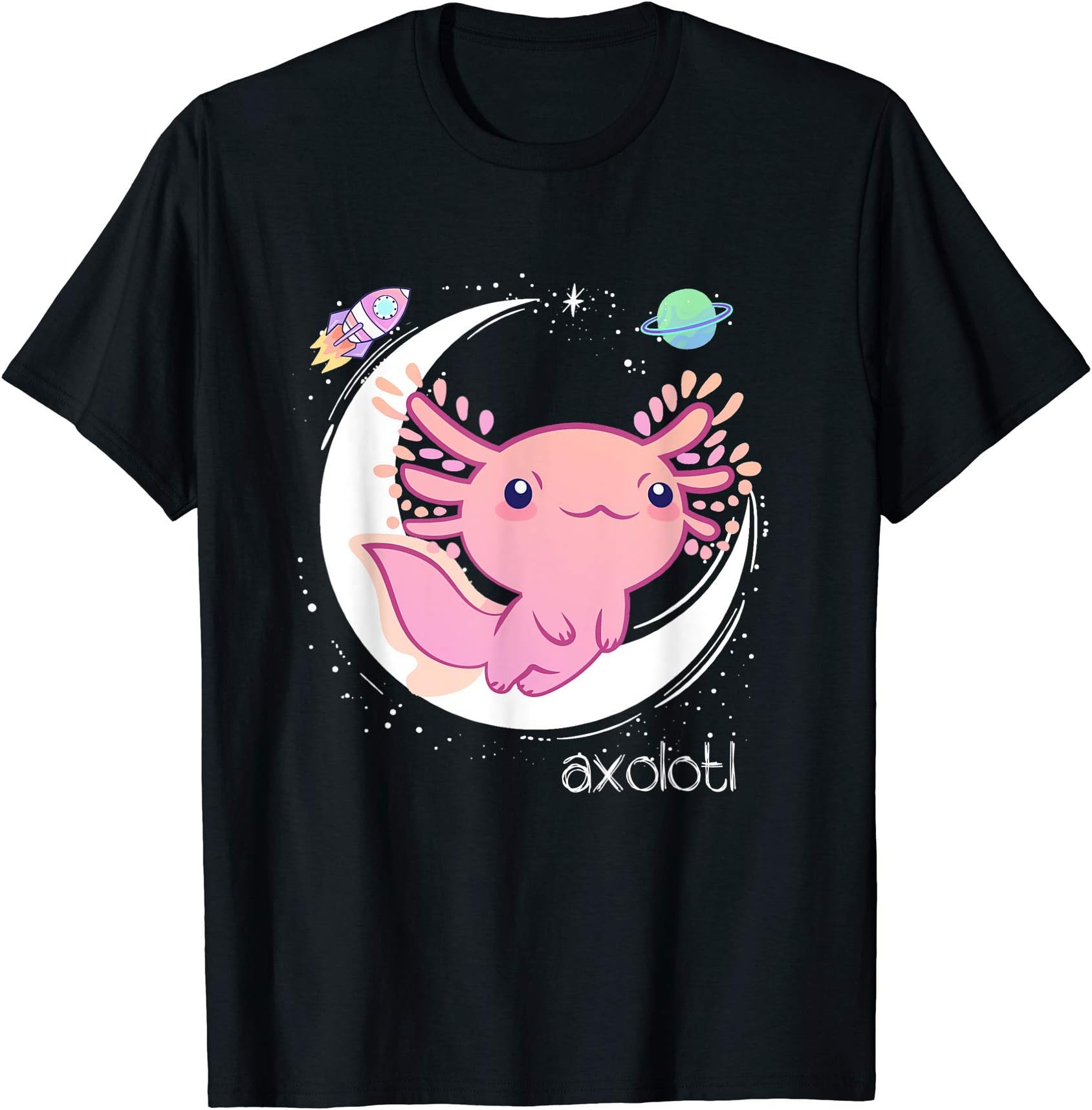 Kawaii Tees AxolotlSpace Axolotl Kawaii Shirt Pastel Goth | Japan Anime Comic T-Shirt