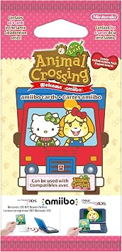 Nintendo France SARL Animal Crossing New Leaf - Welcome Pack Sanrio - Amiibo 6 Card Multi, Black, 2003266
