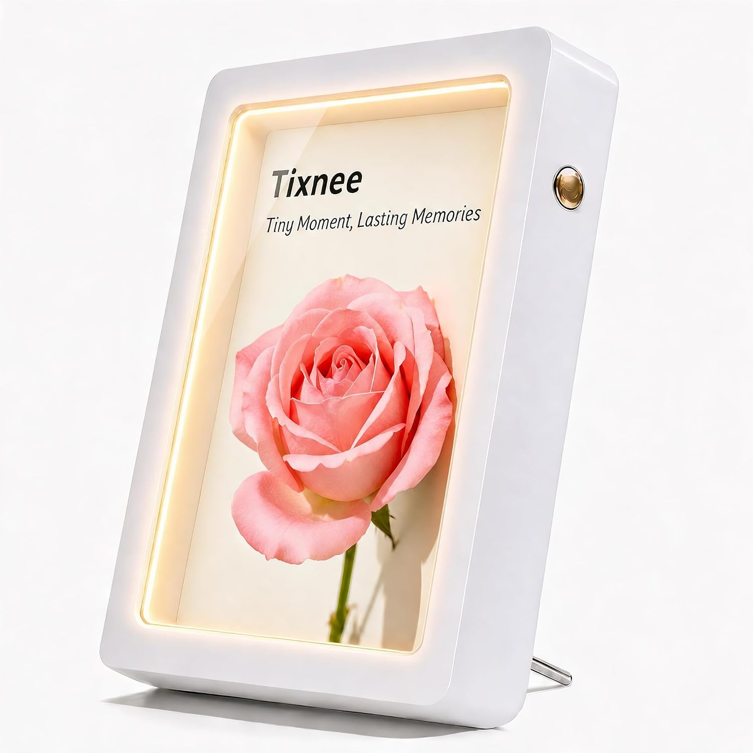 Wooden Picture Frame with Voice Recording and LED Light