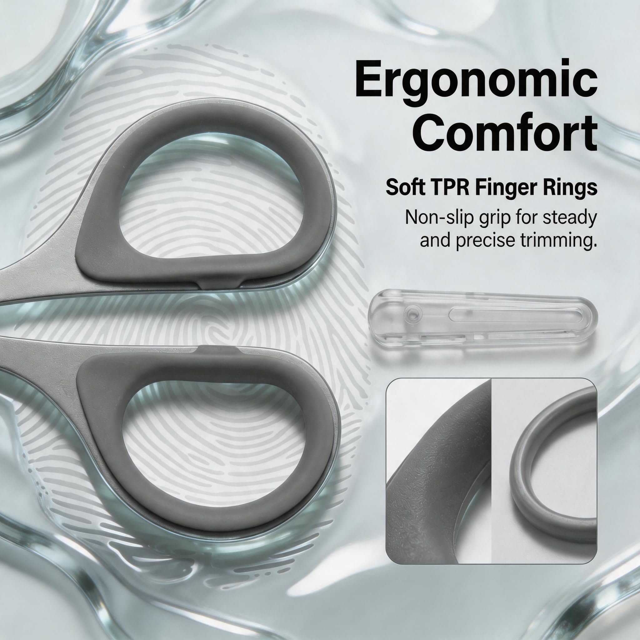 PAFASON Alta Precisión Ceja Para Tijeras Set, Belleza Maquillaje Cosmético Herramienta, Curvado, Recto Punta, Acero Inoxidable, Seguridad Estuche Recorte Pestañas Extensiones