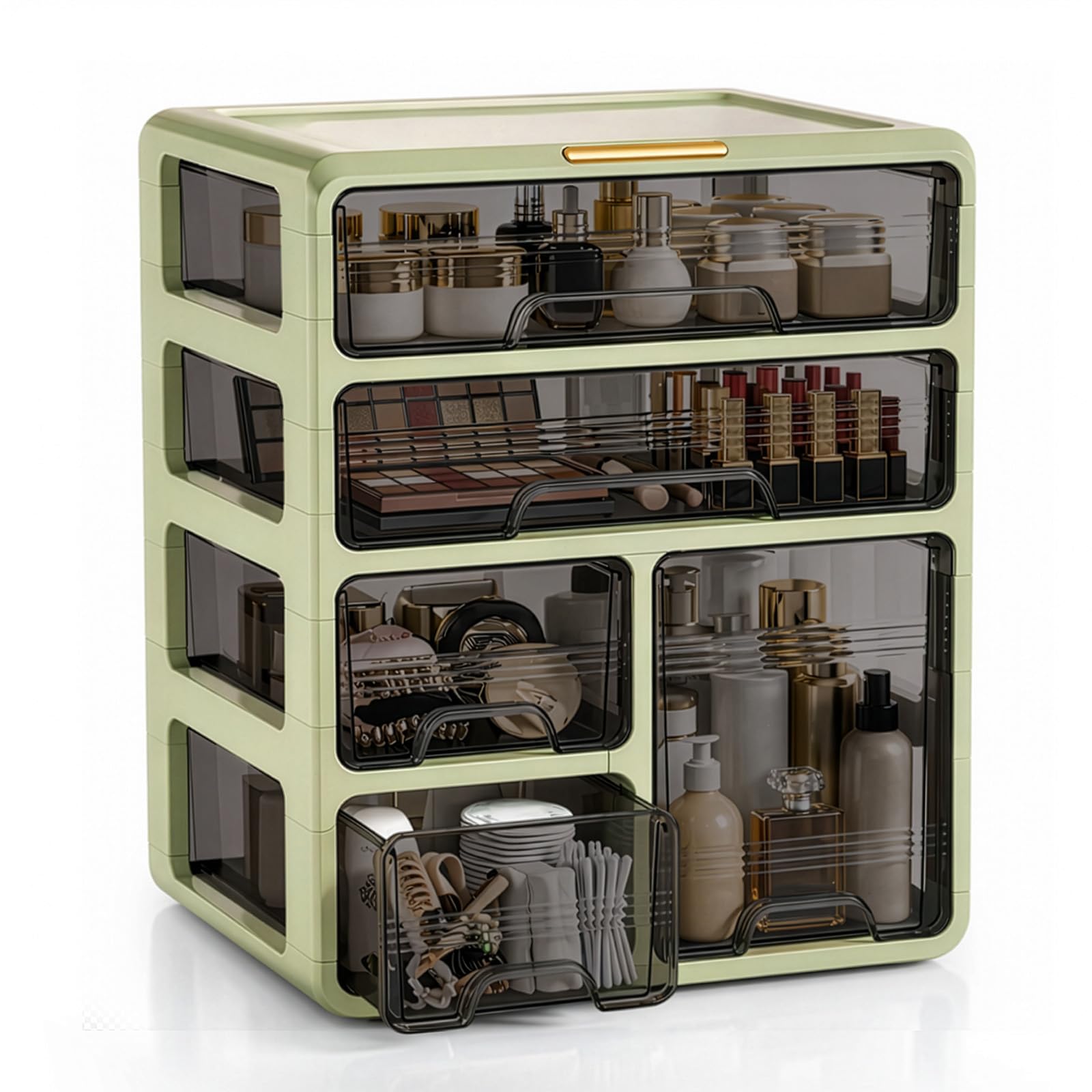 GreenWhim Desktop Storage Drawer Organizer Large Office Supplies Filing Tidy Storage Shelf Makeup Container Jewellery Box Storage Cabinet with 5 Drawers