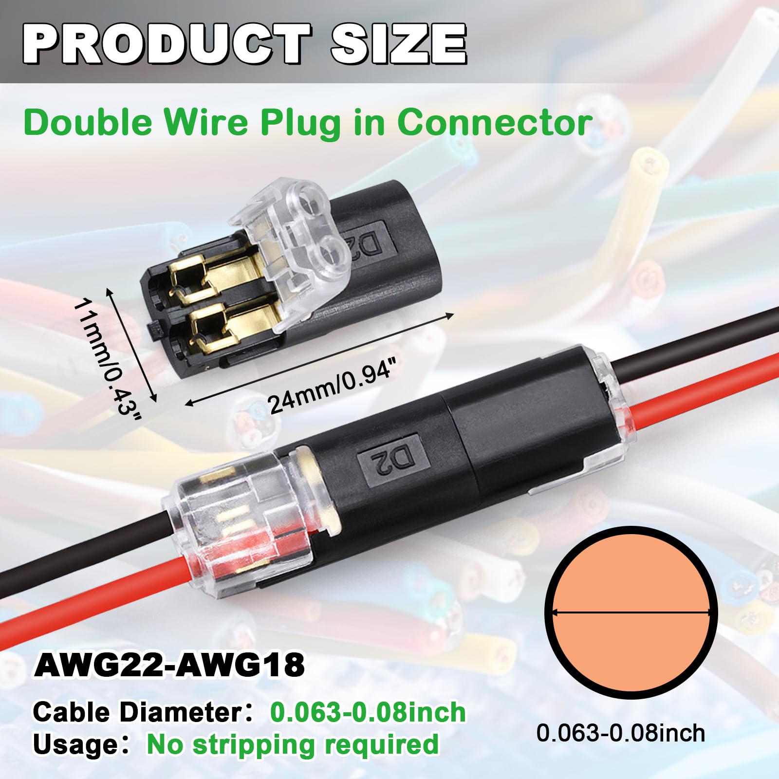 Low Voltage Wire Connectors - 20 Pack -2