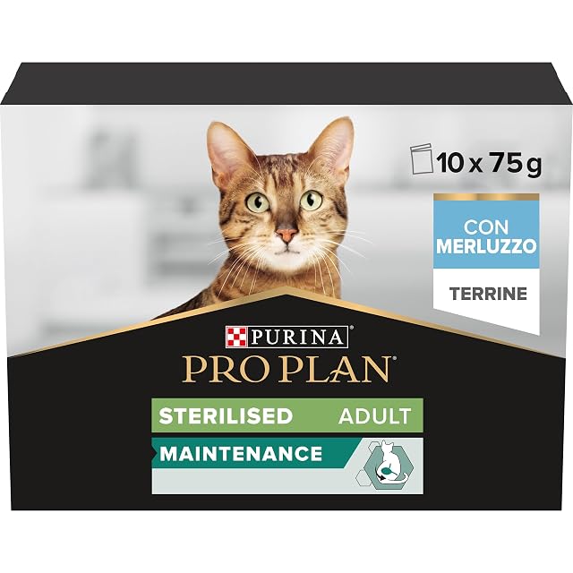 Pro Plan Comida Húmeda gato Esterilizado terrina bacalao10x75 g