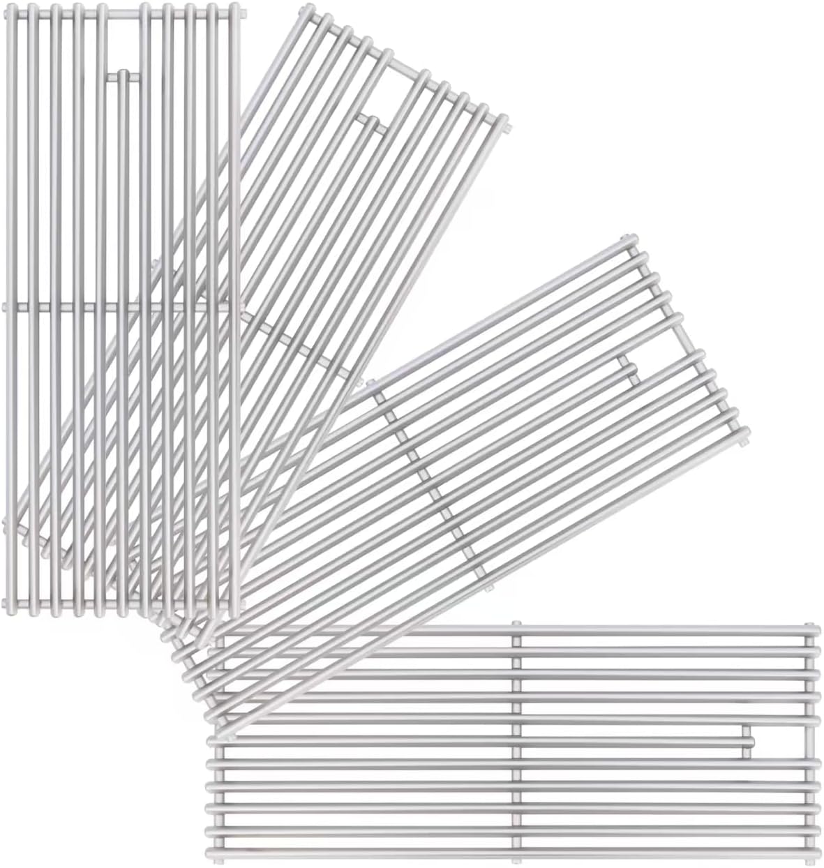 Upgrade 4 Pack 18" x 7-3/8" Heavy Duty Stainless Steel Triangle Solid Rod BBQ Cooking Grill Grate Replacement Parts for Blaze Grill 3, 4, 5 Burner Grill Models, 5 Models Blaze And More