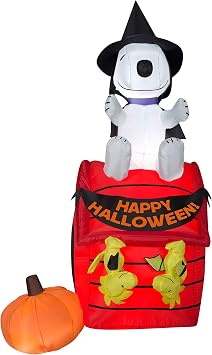 Gemmy 6ft Airblown Inflatable Snoopy Halloween House Scene