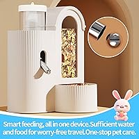 Vista 4 de Dispensador de agua de alimentos para conejos, botella de agua de conejillo de indias, alimentador automático de conejillos de gran capacidad