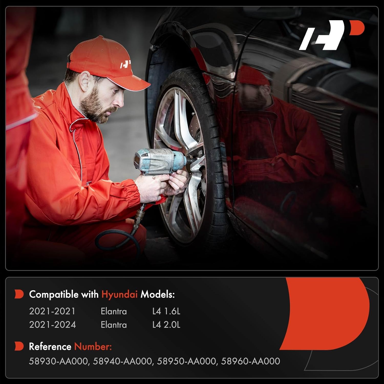 A-Premium 4PCS Front & Rear ABS Wheel Speed Sensor Compatible with Hyundai Models - Elantra 2021 2022 2023 2024, 1.6L 2.0L