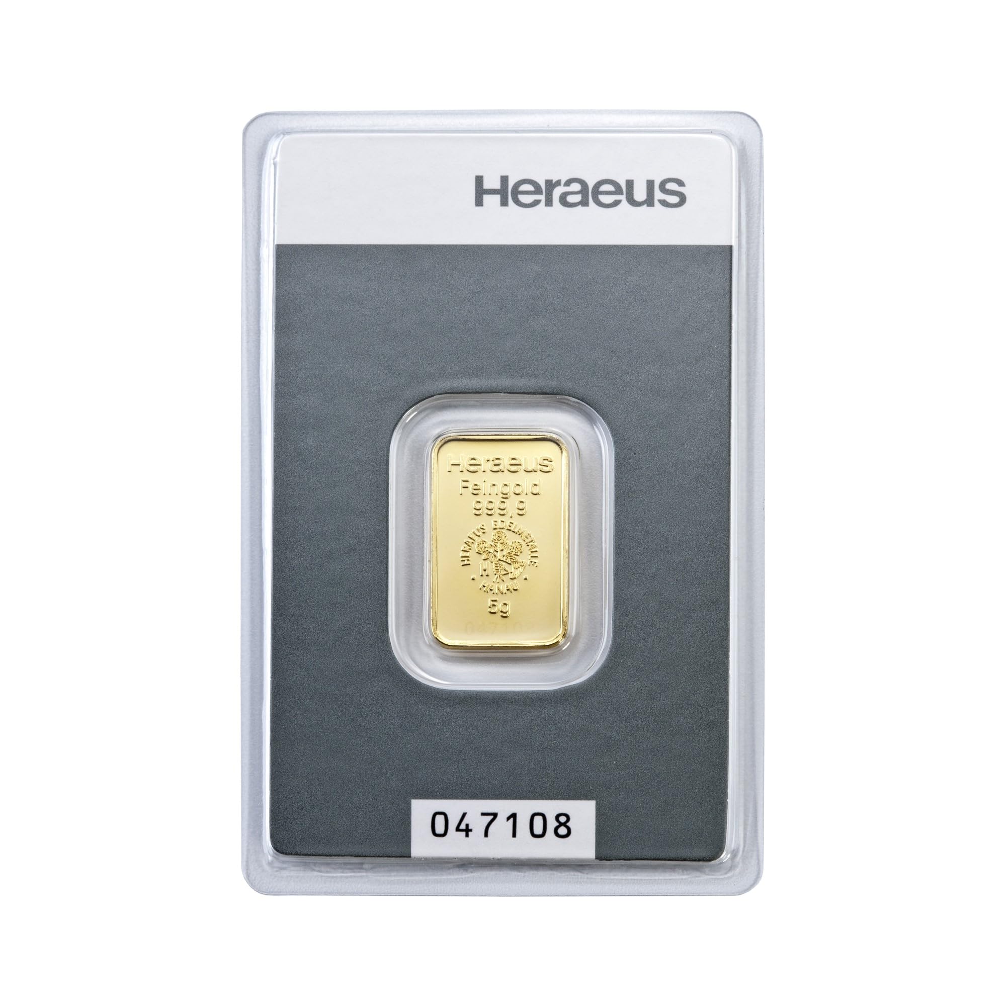 5 Gramm Kinebar Goldbarren Heraeus im Blister LBMA-Zertifiziert NEU