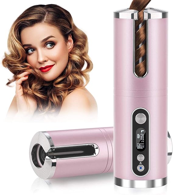 Cordless Auto Hair Curler, Wireless Curling Iron, Automatic Hair