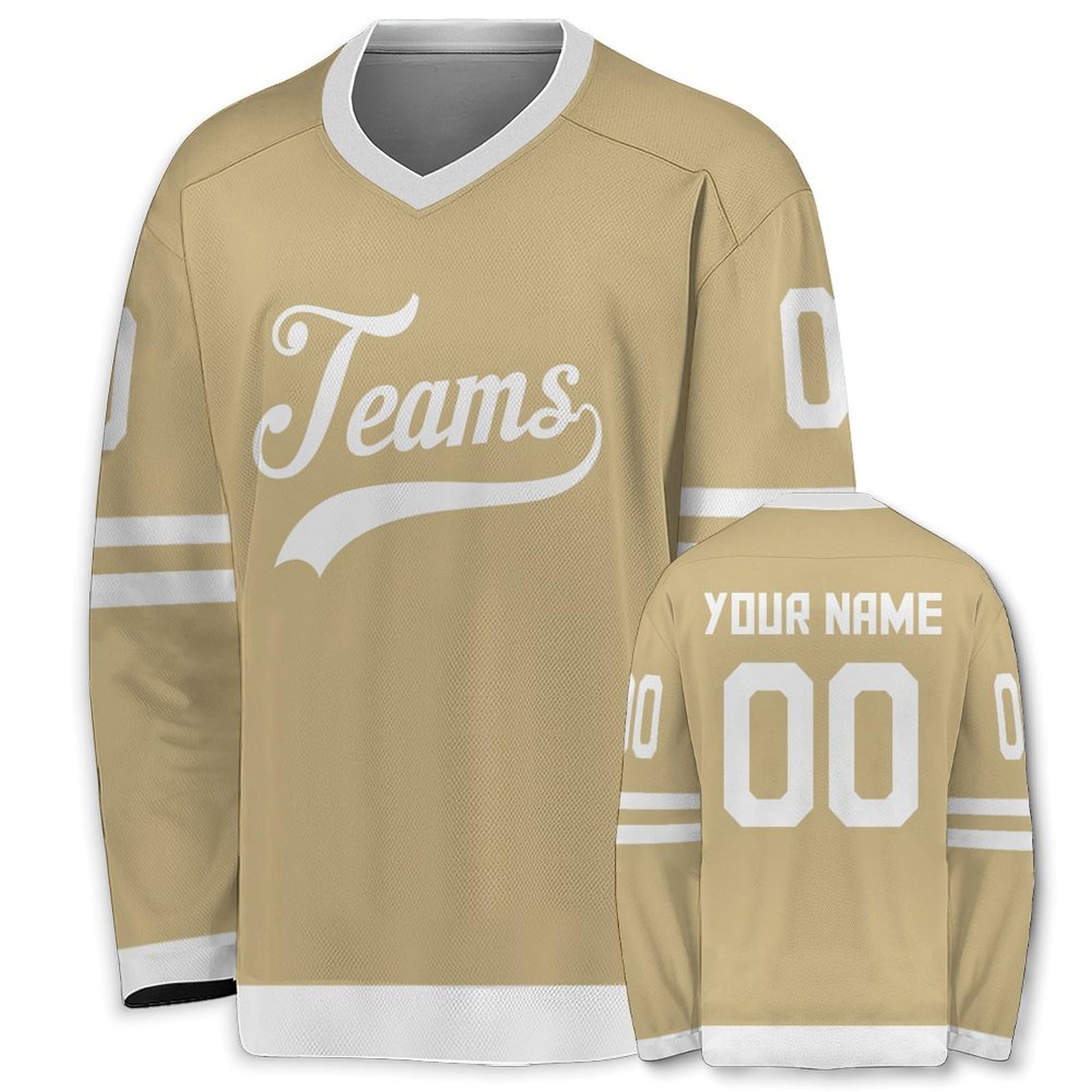 Custom Ice Hockey Jersey Hip Hop Personalized Printed Long Sleeves Hockey Jersey Custom Gift for Men Women Youth Kid