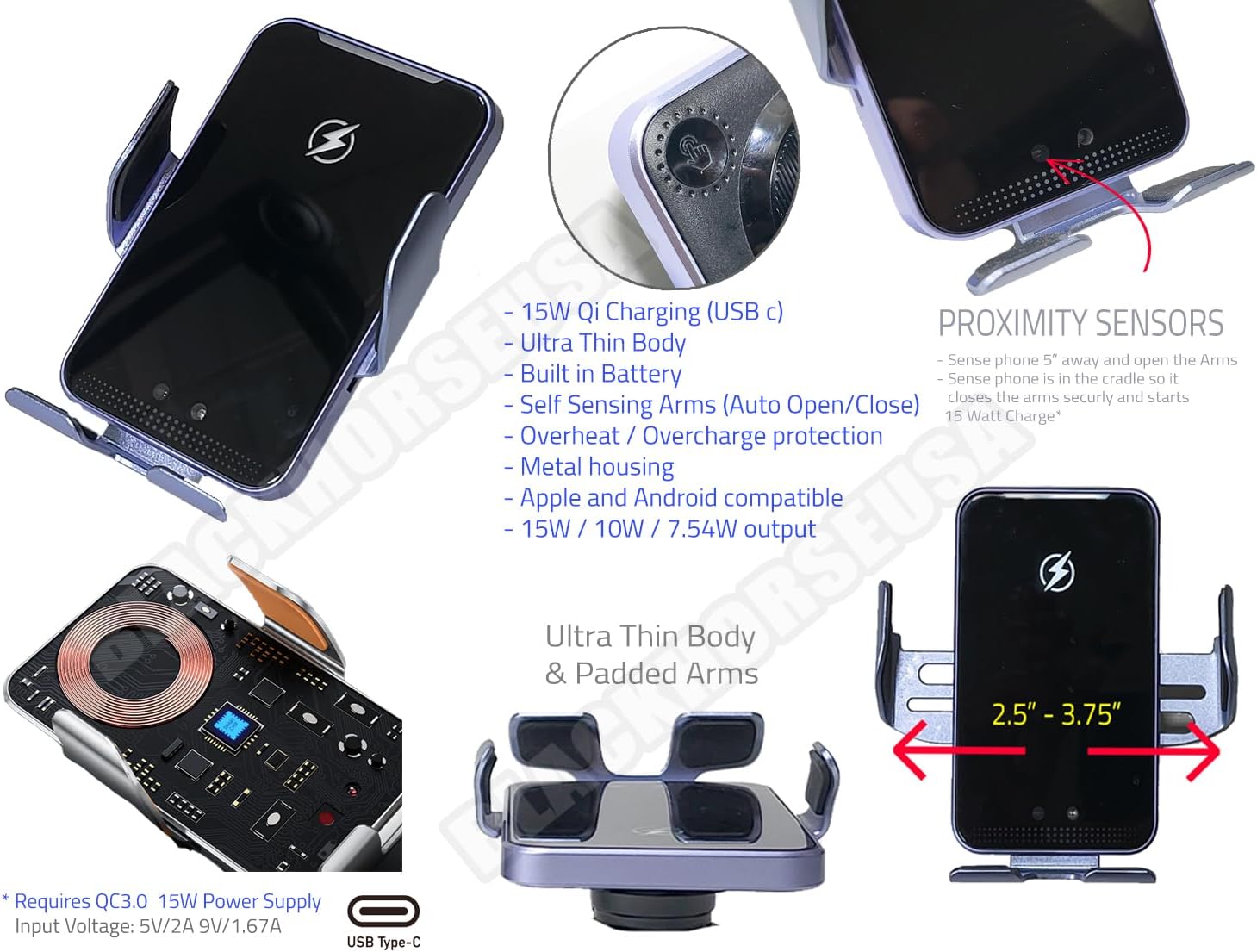 Cell Phone Holder Mount Compatible with Porsche 911 992 Carrera Dashboard Center Console (2021-2026) - Compatible with magsafe Magnets