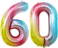 Vista 32 de GOER Globos con el número 80 para decoraciones de fiesta de cumpleaños número 80, globos de helio de aluminio jumbo de 42 pulgadas para 80 Oro rosa
