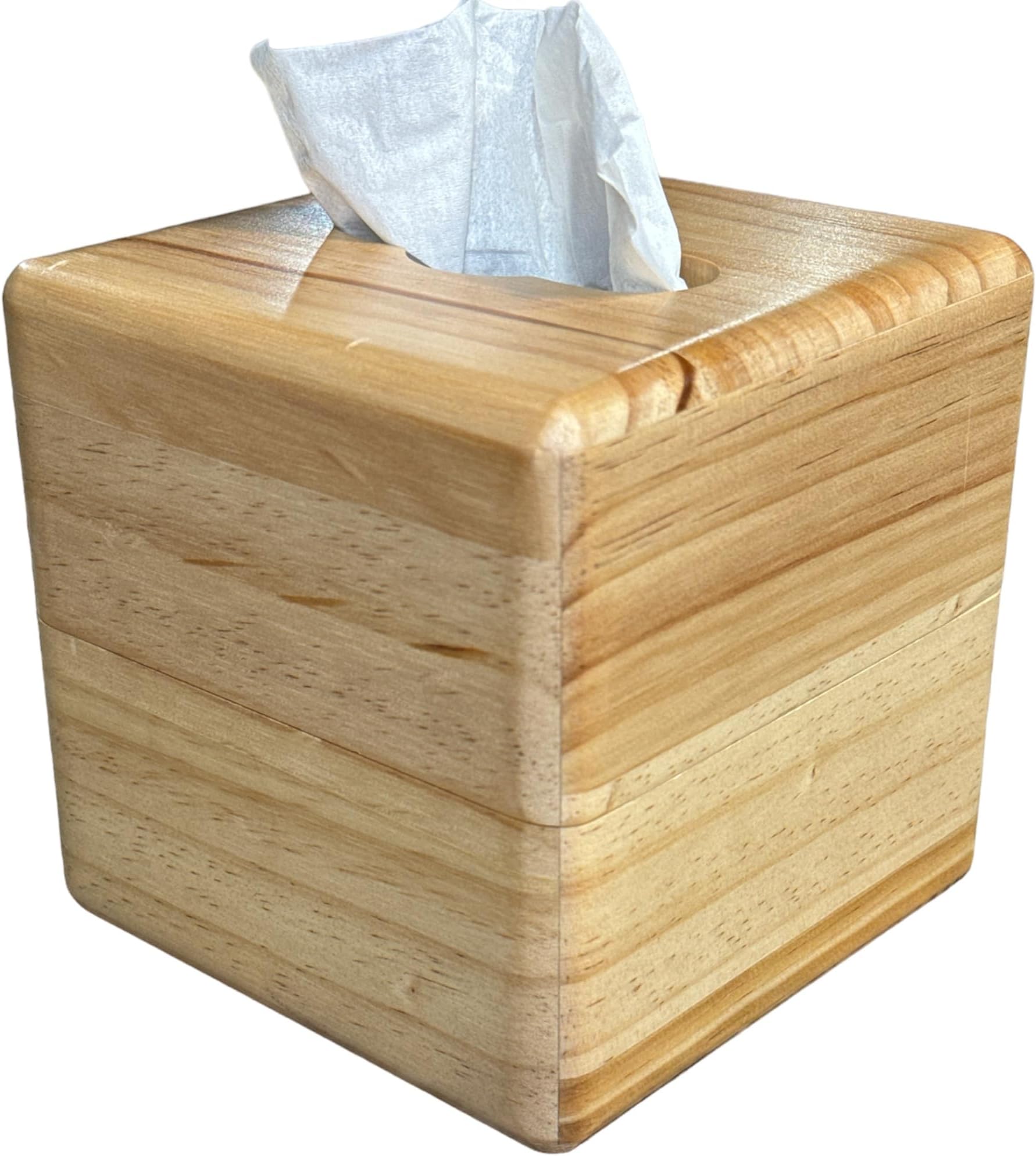 Juvale Unfinished Wood Tissue Box Cover for DIY Custom Design, Square Wooden Tissue