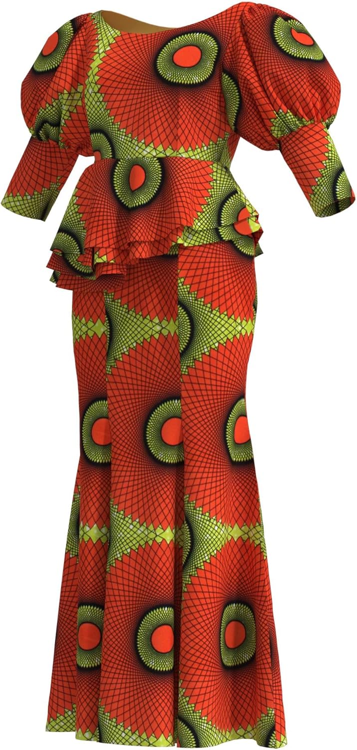 African Dresses for Women Traditional Ankara Kente Beautiful Print Skirt for Party Wedding - Image 5