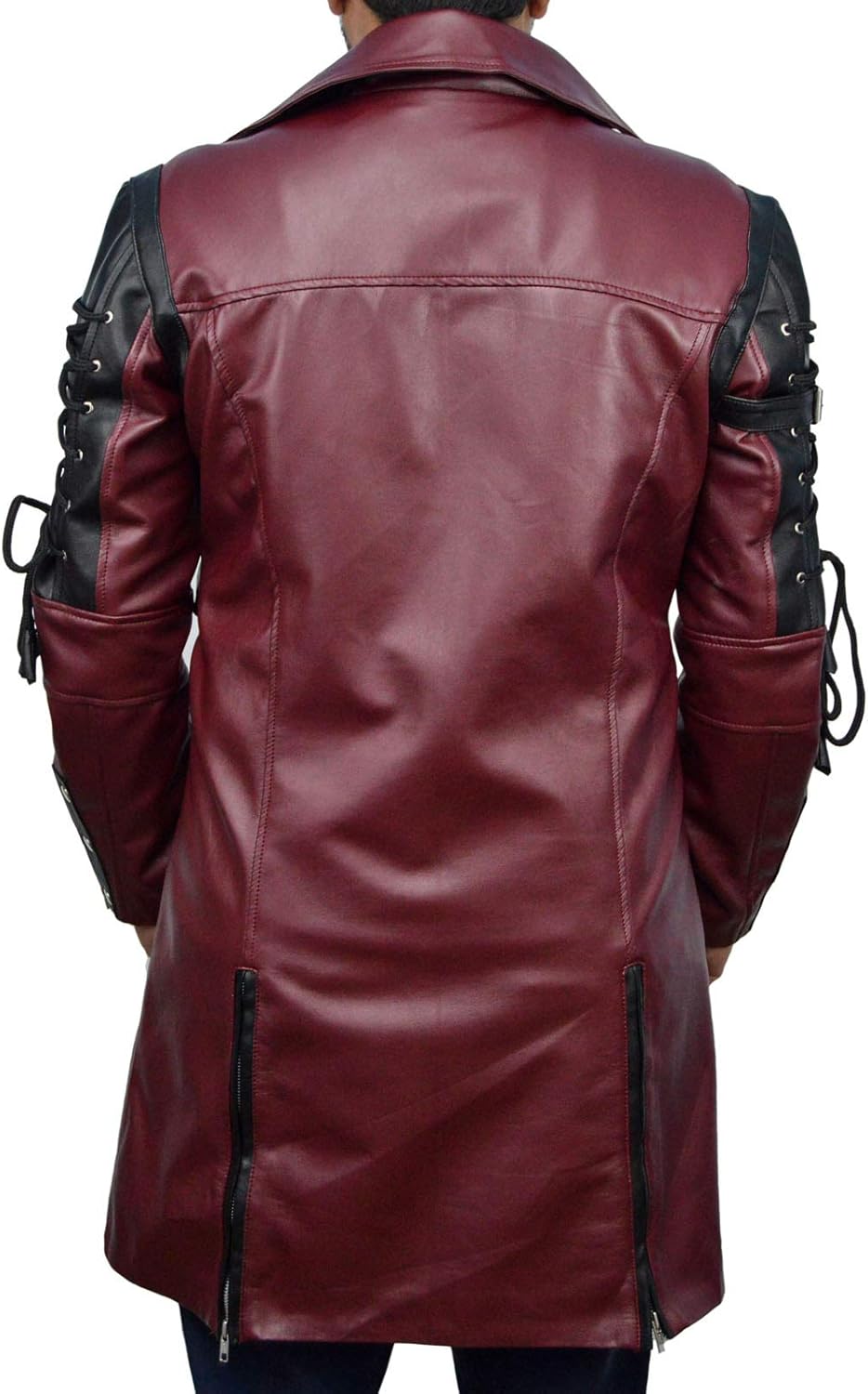 Steampunk LeatherJacket Gothic Coat - Faux Leather - Image 4