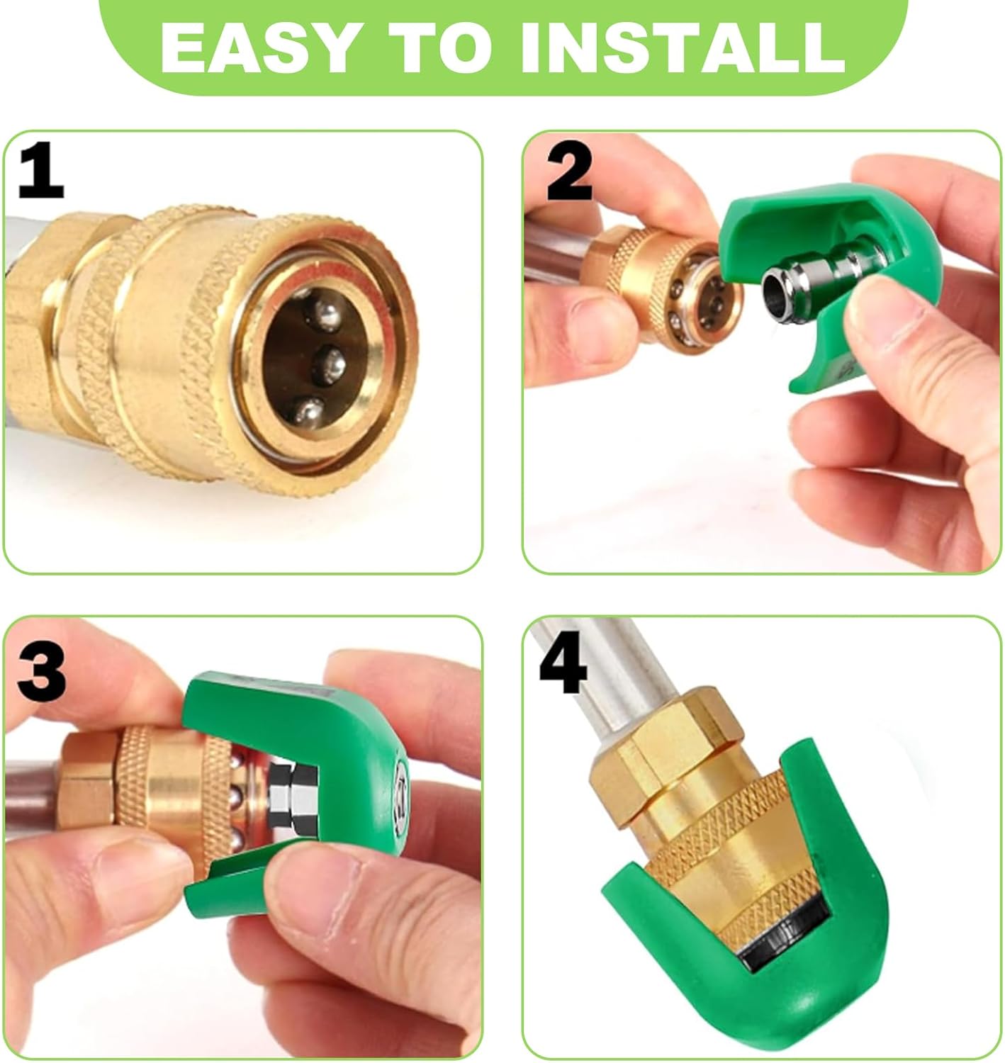 Quick Connect Spray Tips for Sun Joe SPX3000-TPS, Fit for SPX 3000 Series and Universal Pressure Washers, Pressure Washer Nozzle Tips Set (0°, 15°, 25°, 40°, Soap) - 5Pcs