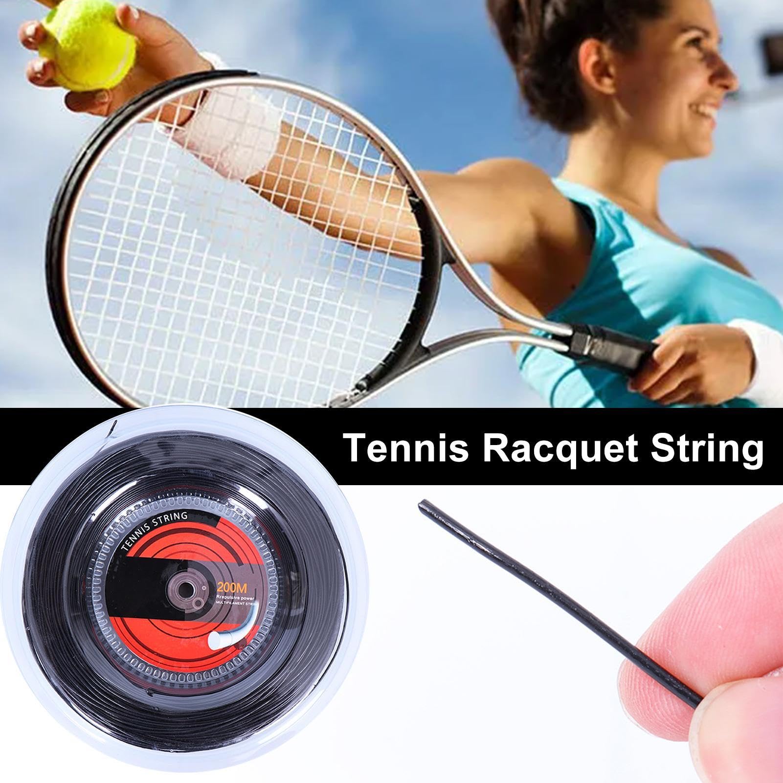 Tennisschlägersaite – 1,8 m lange Saite mit hoher Festigkeit, 16 g/1,35 mm Saite für Junior- und Fortgeschrittene, verbessert das Schlagerlebnis, Tenniszubehör