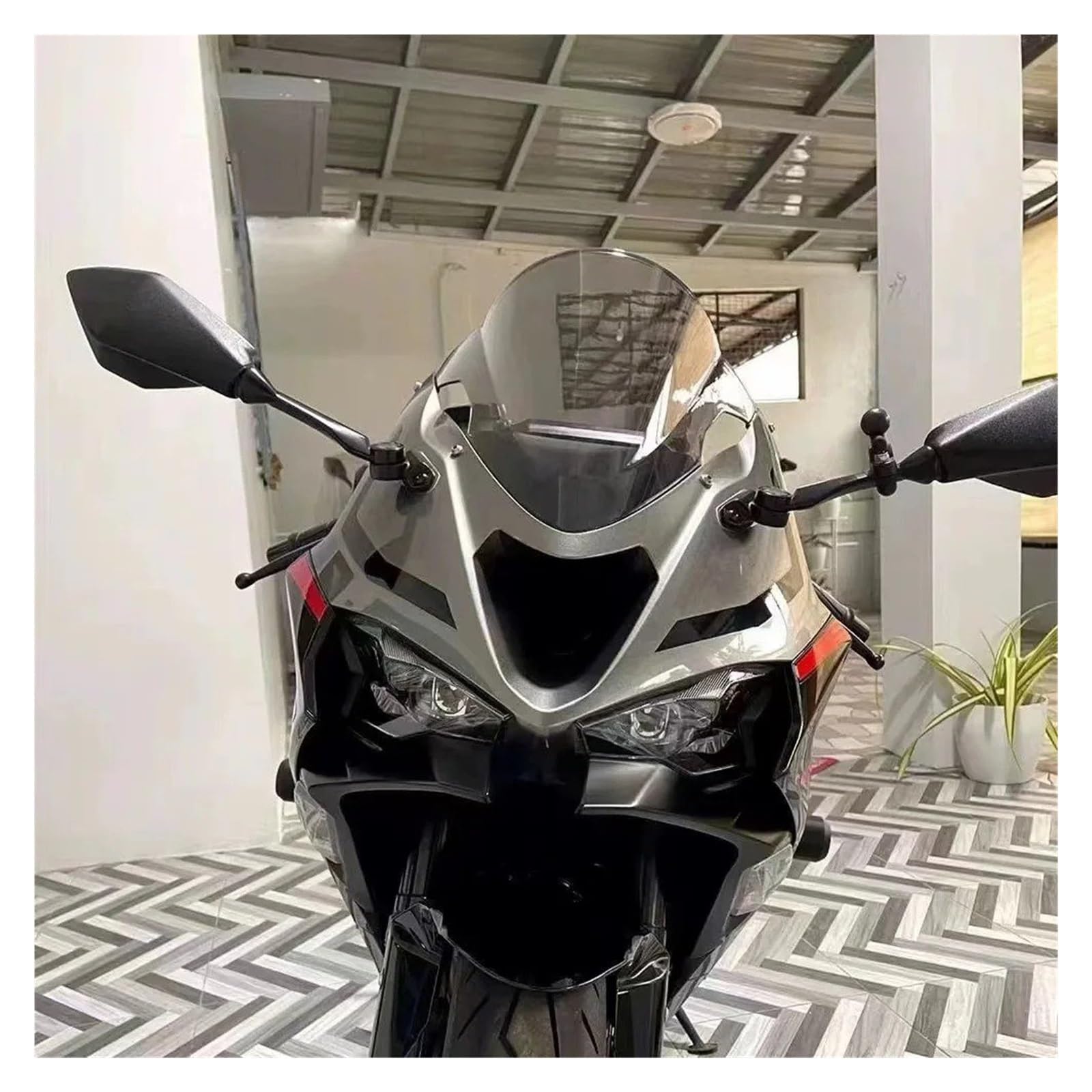 Cupolino Moto Per Ninja 636 Per ZX6R Per ZX-6R Per ZX 6R 2024 2025 Double Bubble Moto Parabrezza Deflettori Parabrezza(Type D Iruidium 2)