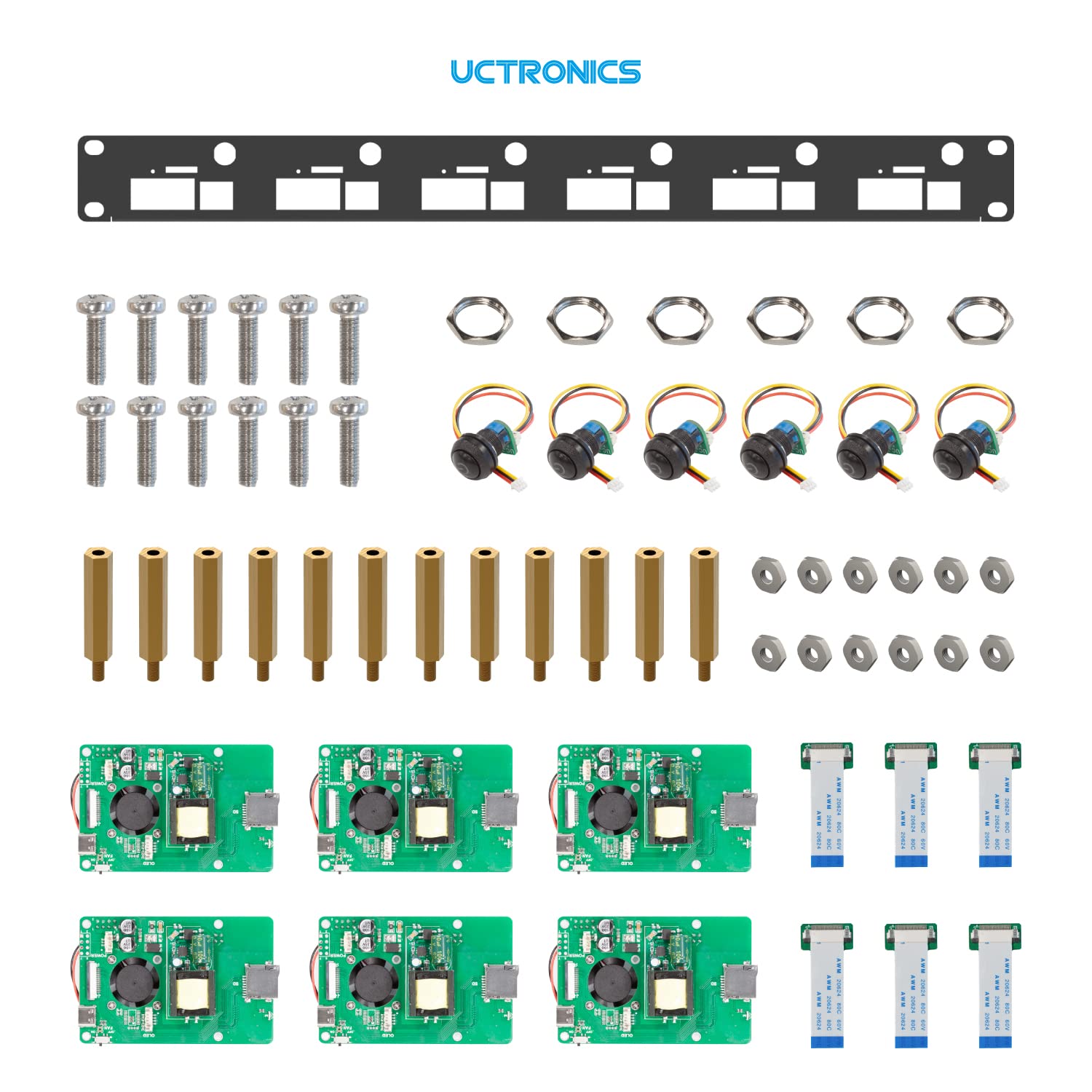 UCTRONICS Compact 1U Rack with PoE Functionality for Raspberry Pi 4B ...