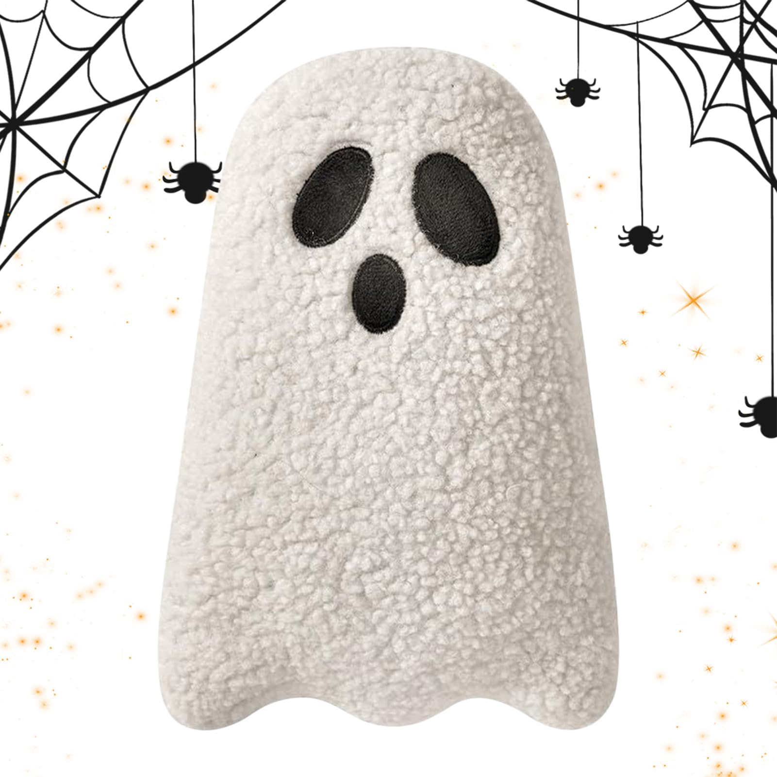 Oreiller fantôme Halloween peluche douce rembourrée lot de 2