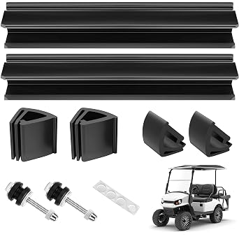 Club Car Golf Cart Windshield Clips Kit fit Precedent,Tempo, Onward 1 Inch Tube Included Windshield Sash Clips, Windshield Retaining Clips, Windshield Bottom Clips and Scews, OEM#101444101, 1021630-01