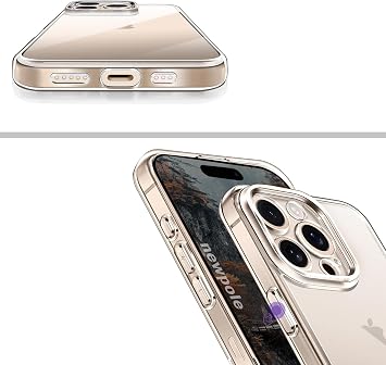 Transparent Case for NewPole iPhone 16 Pro Precision Cut Transparent Case Compatible with Scratch and Shockproof Wireless Charging Case Compatible with Apple iPhone 16 Pro