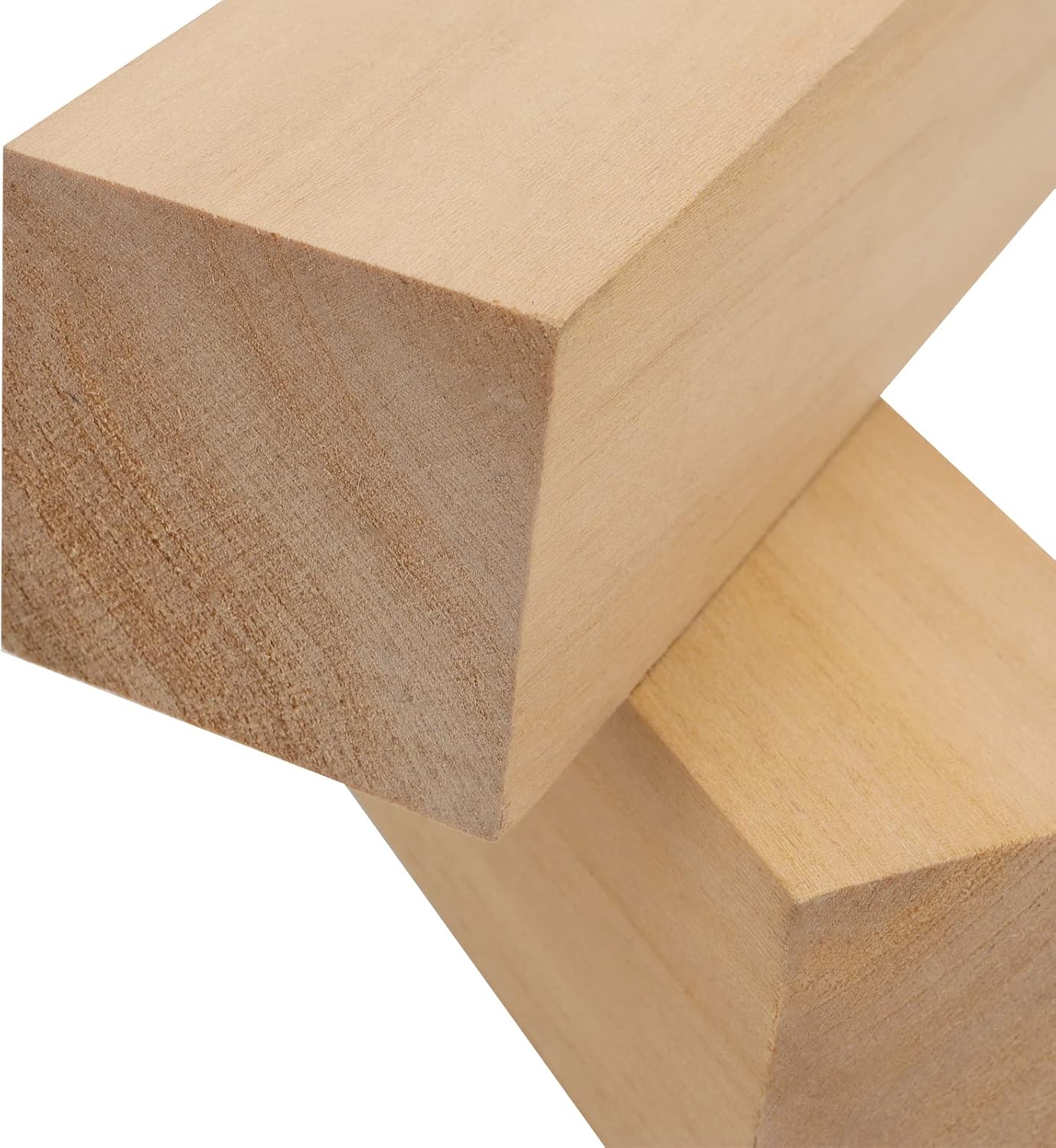 MANCHAP 10 Pack 6 x 2 x 2 Inch Basswood Carving Blocks, Unfinished Wood Whittling Blocks, Basswood Square Wood Blocks for Carving and Whittling