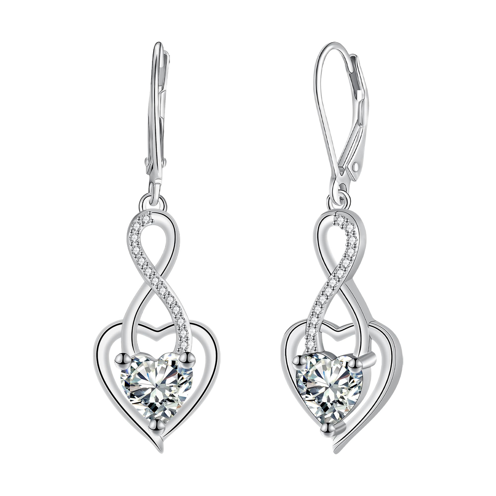 J.MUEN Ohrringe Silber 925 Hängend Lang,Schmuck Ohrringe für Valentinstag Muttertag Geburtstag Geschenk für Mama Ehefrau Freundin