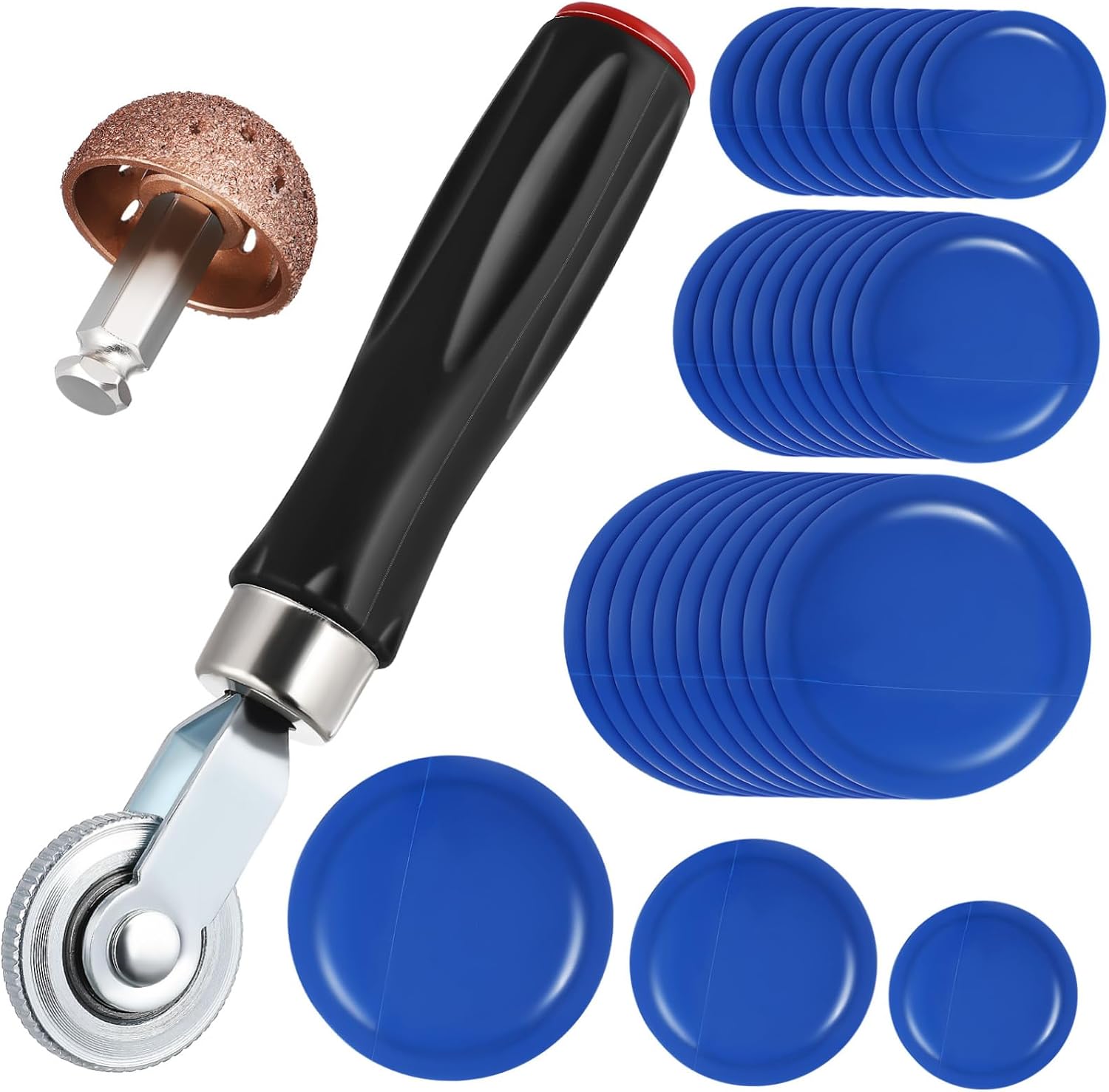 Automotive Tire Repair Kit Tire Patching Tools Buffer Roller Car Repair Kit for Cars Motorcycles Bicycles